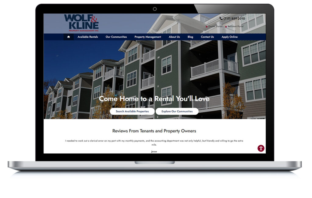 Example of Wolf & Kline Property Management